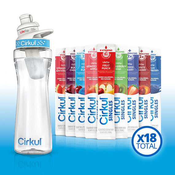 22oz. Plastic Bottle & LifeSip® Fruit Punch Q9