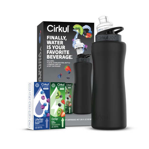 32oz. Matte Black Stainless Steel Bottle Starter Kit Y6